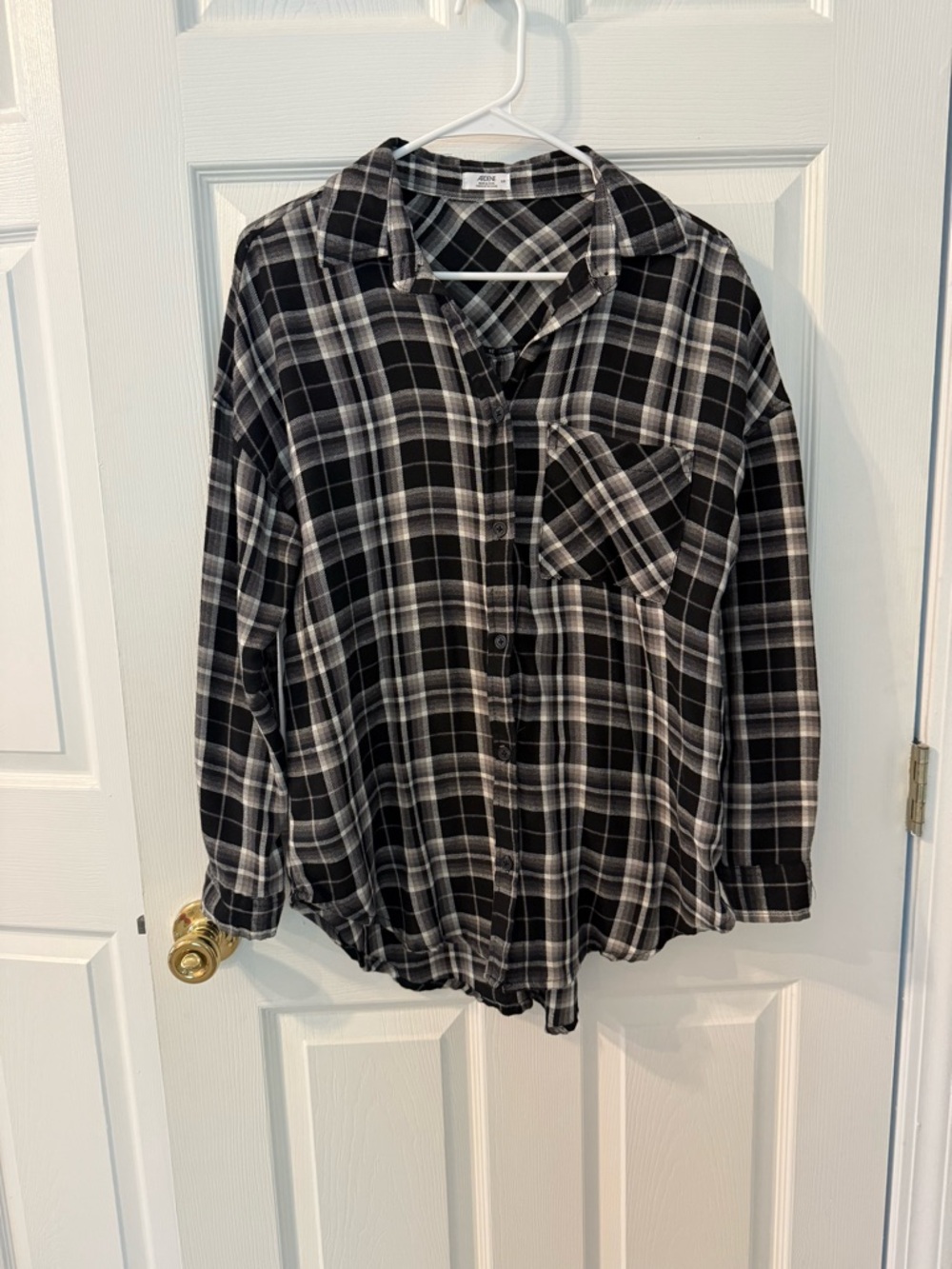Ardene Black and White Plaid Shirt